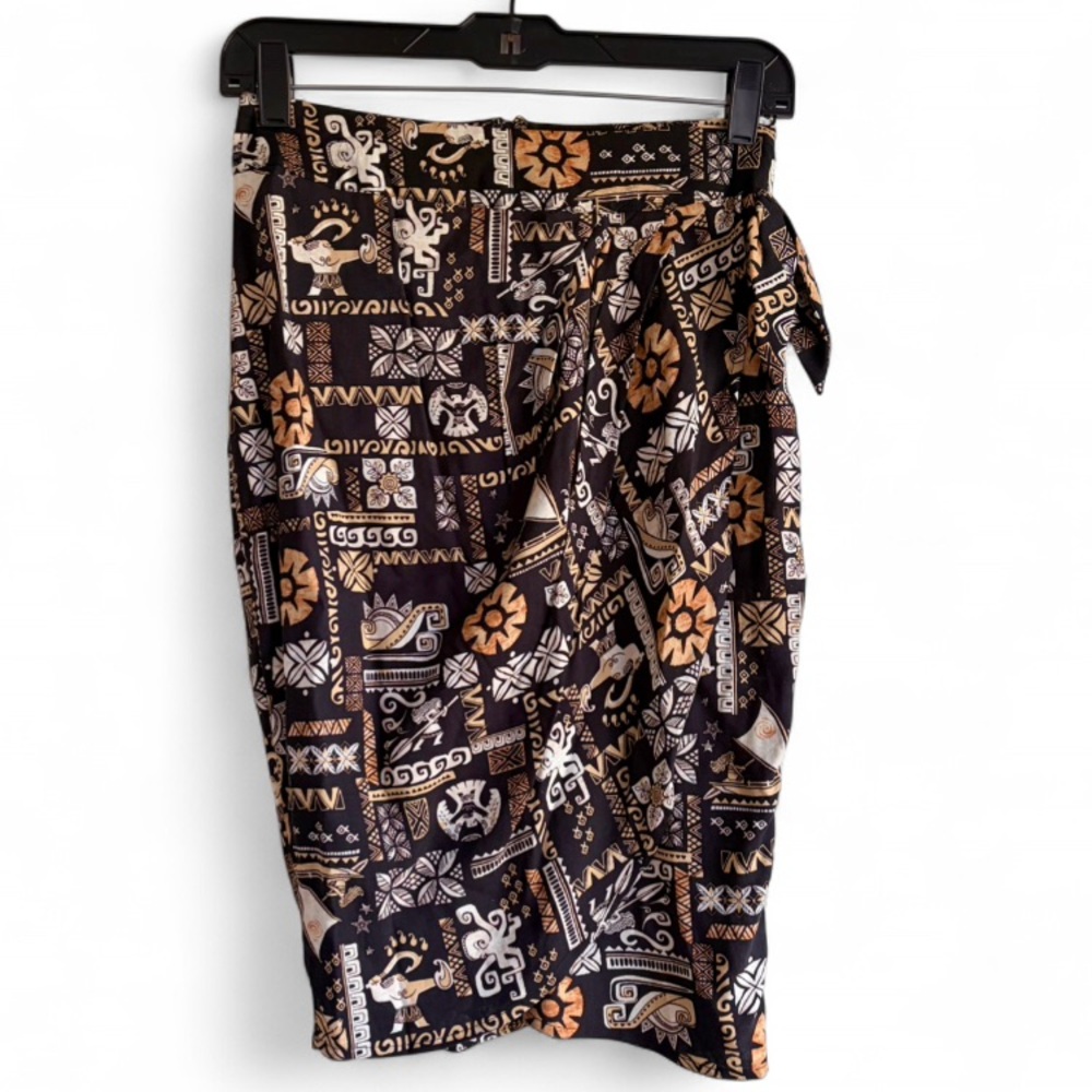 Disney Moana Tiki Hawaiian Print Faux Wrap Skirt Size XS